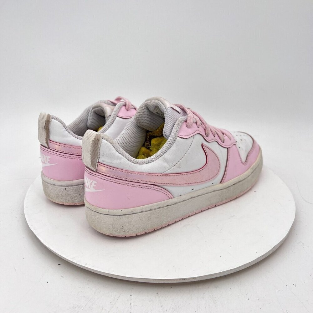 Nike Court Borough Low 2 Youth Size 7Y Women 8.5 DQ0492-100 White Pink Foam Shoe - Picture 5 of 13